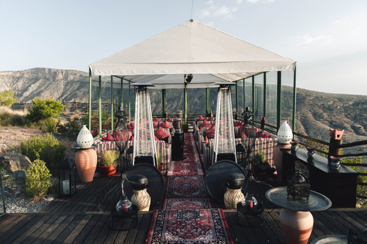 Omani High Perfumery House Amouage Opens its First “Amouage Café”, Perched on Top of a Cliff in the Jabal Akhdar Mountains